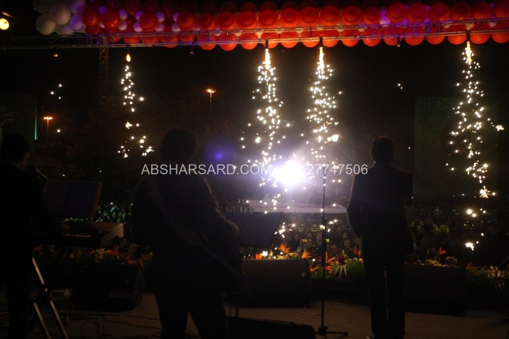 استفاده از آبشار سرد برقی بدون دود و بو در کنسرت ها و استیج ها